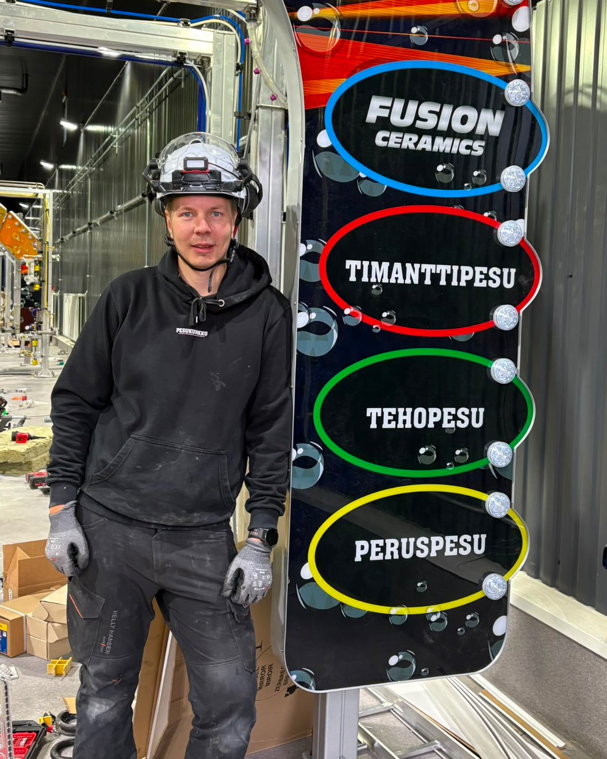 Pesukunkku tuo nopean ja tehokkaan autonpesun niin golfareiden kuin muidenkin rovaniemeläisten käyttöön piakkoin, Iloitsee yrittäjä Jussi Jaakkola.